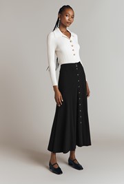 Emmie Cotton Jersey Midi Skirt