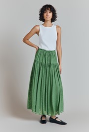 Ruth Georgette Jacquard Midi Skirt