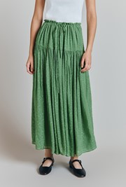 Ruth Georgette Jacquard Midi Skirt