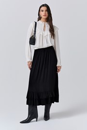 Scarlett Crepe Midi Skirt