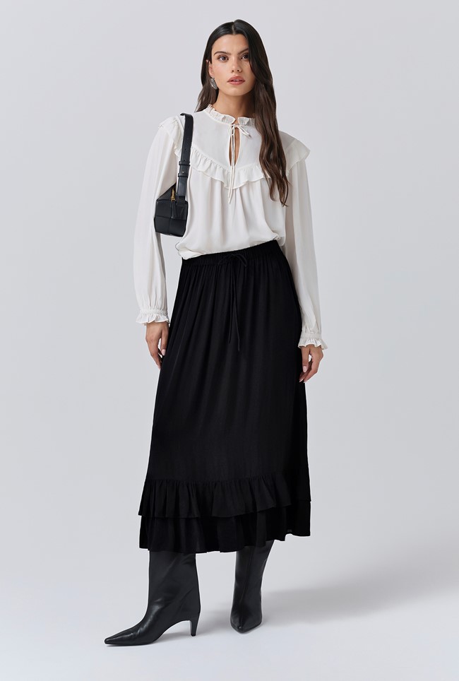 Scarlett Crepe Midi Skirt