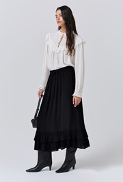 Scarlett Crepe Midi Skirt