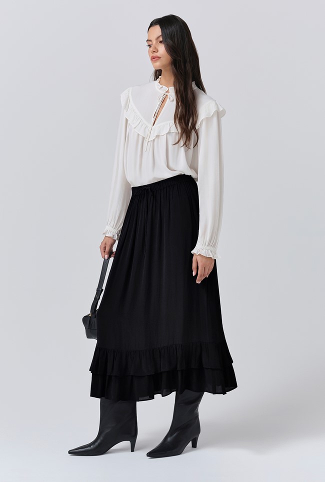 Scarlett Crepe Midi Skirt