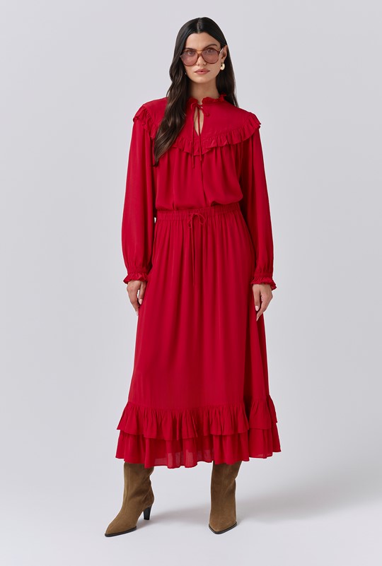 Scarlett Crepe Midi Skirt