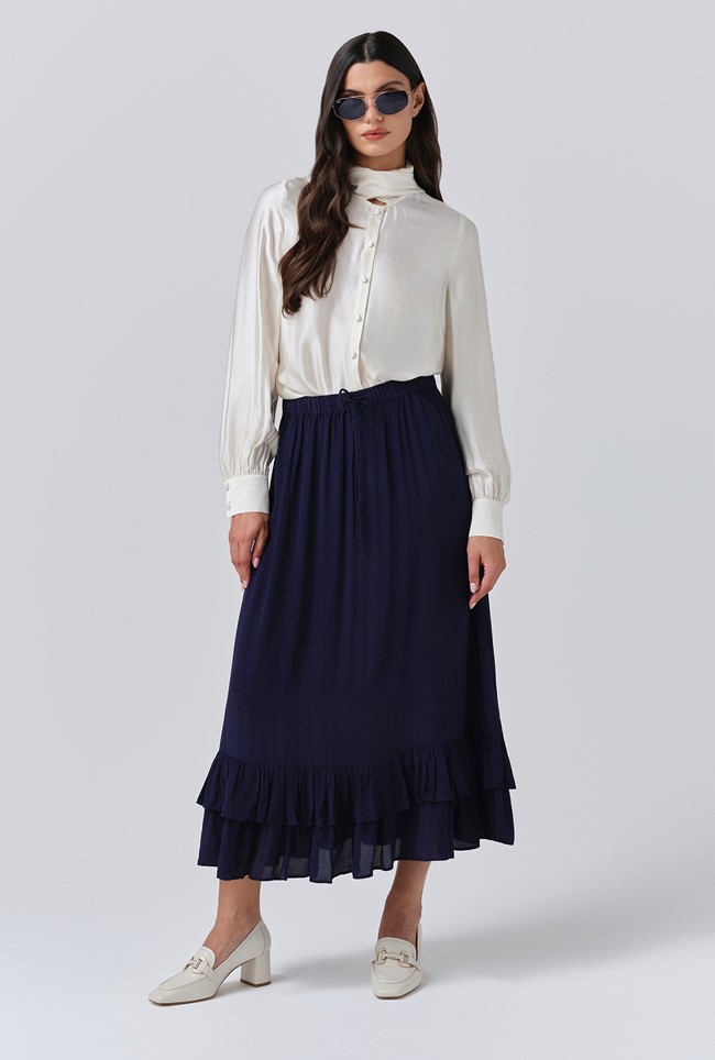 Scarlett Crepe Midi Skirt
