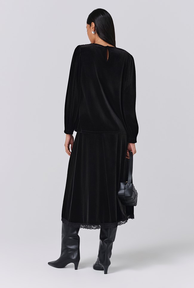Lunette Velvet Midi Skirt