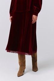 Lunette Velvet Midi Skirt