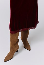 Lunette Velvet Midi Skirt