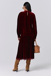 Lunette Velvet Midi Skirt