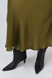 Luna Satin Midi Slip Skirt