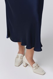 Luna Satin Midi Slip Skirt