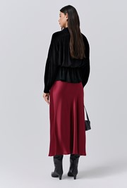 Luna Satin Midi Slip Skirt