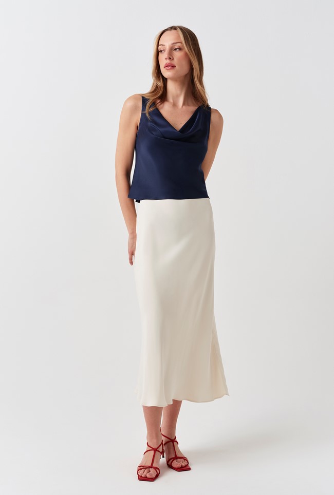 Lyra Crepe Midi Skirt