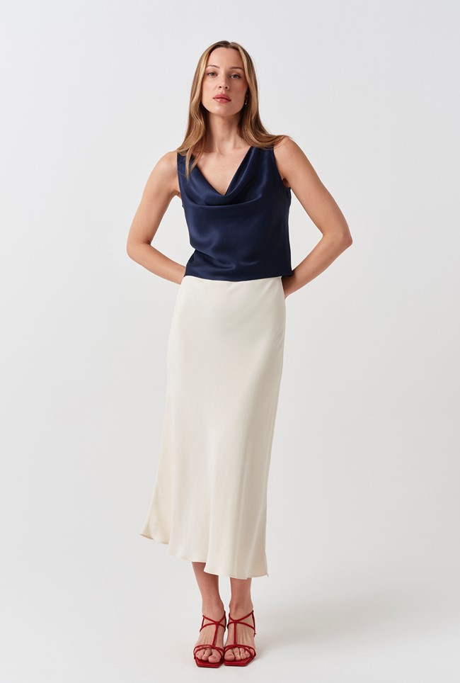 Lyra Crepe Midi Skirt