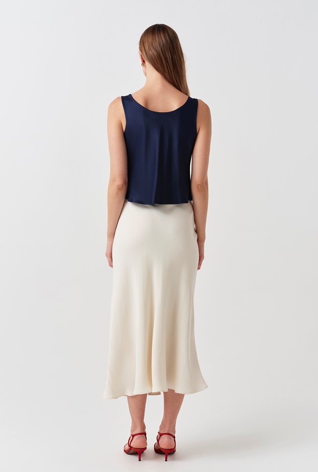 Lyra Crepe Midi Skirt