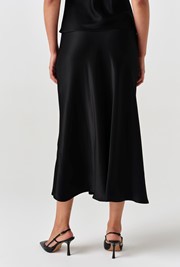 Dahlia Picot Trim Satin Midi Skirt