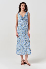 Luna Satin Midi Slip Skirt