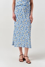 Luna Satin Midi Slip Skirt