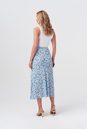 Luna Satin Midi Slip Skirt
