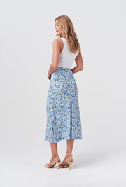 Luna Satin Midi Slip Skirt