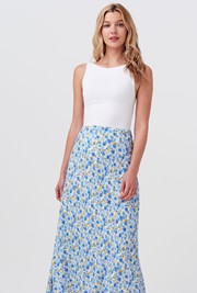 Luna Crepe Midi Slip Skirt