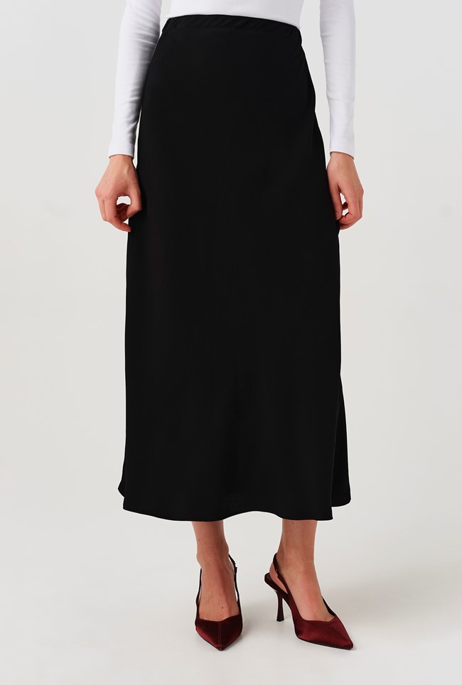 Lyra Midi Satin Skirt