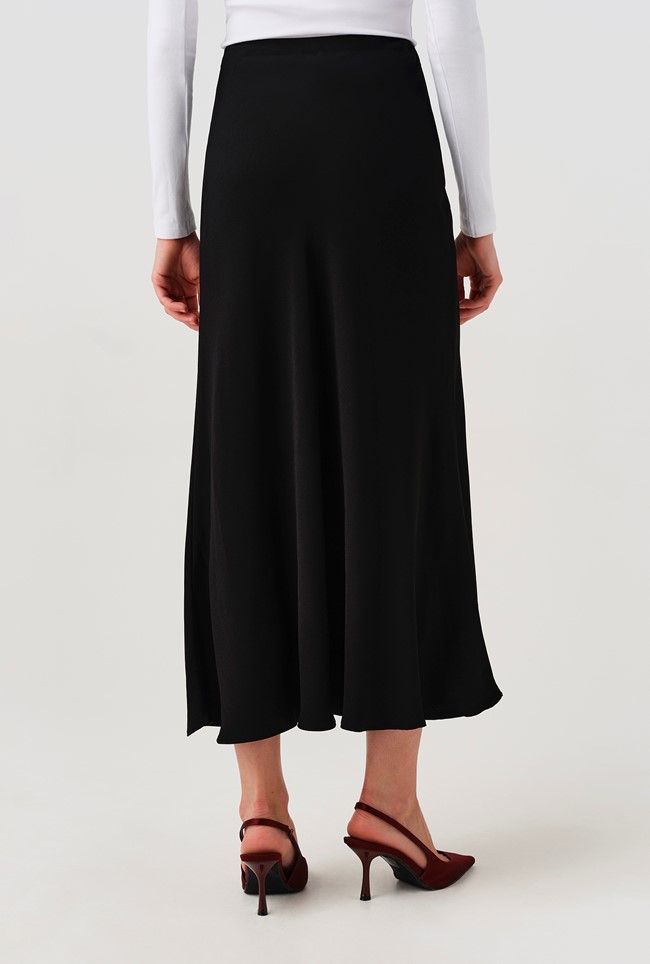 Lyra Midi Satin Skirt