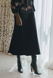 Lyra Midi Crepe Skirt
