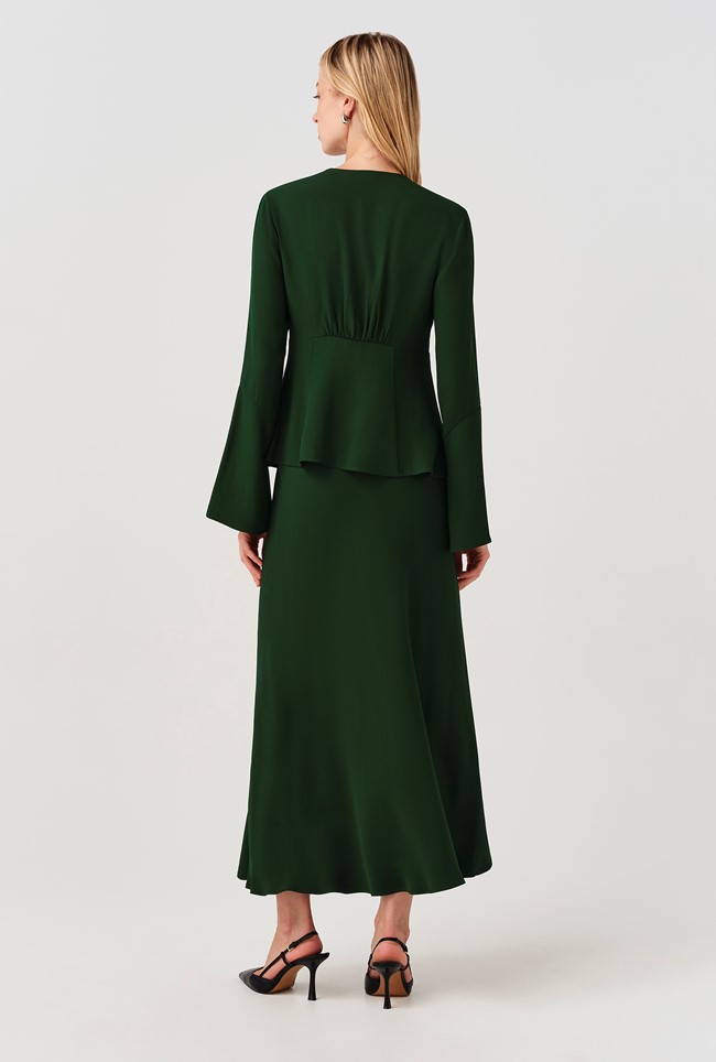 Lyra Midi Satin Skirt