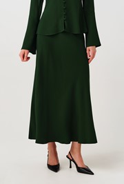 Lyra Midi Satin Skirt