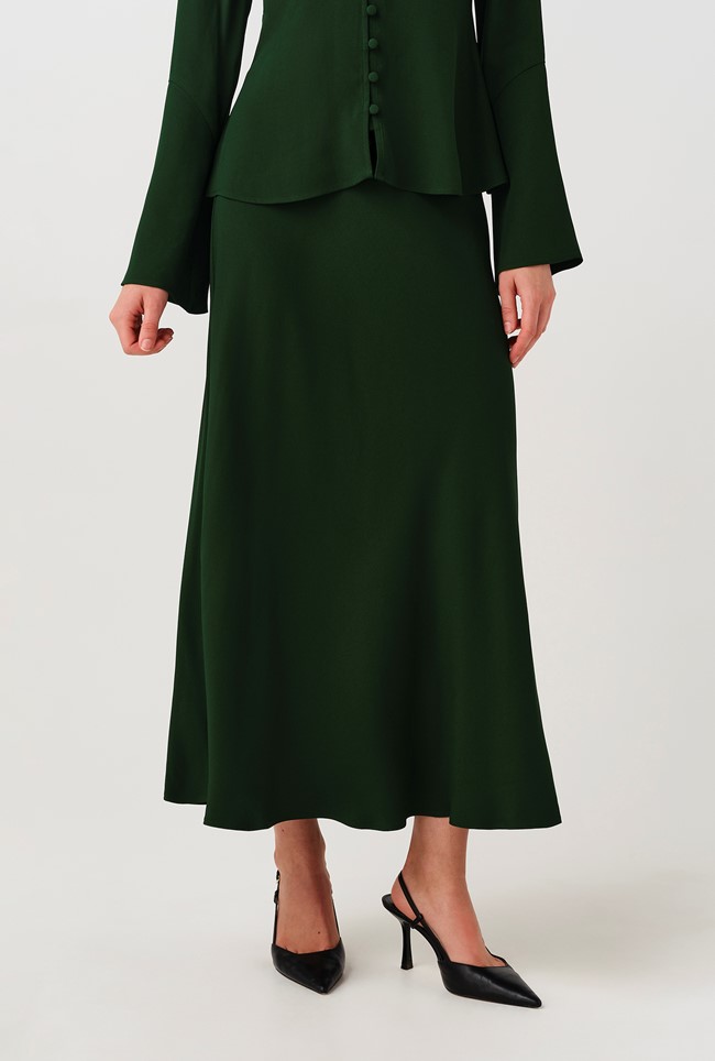 Lyra Midi Satin Skirt