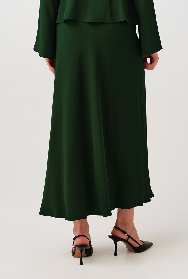Lyra Midi Satin Skirt