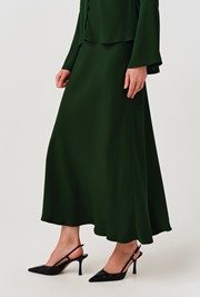 Lyra Midi Satin Skirt