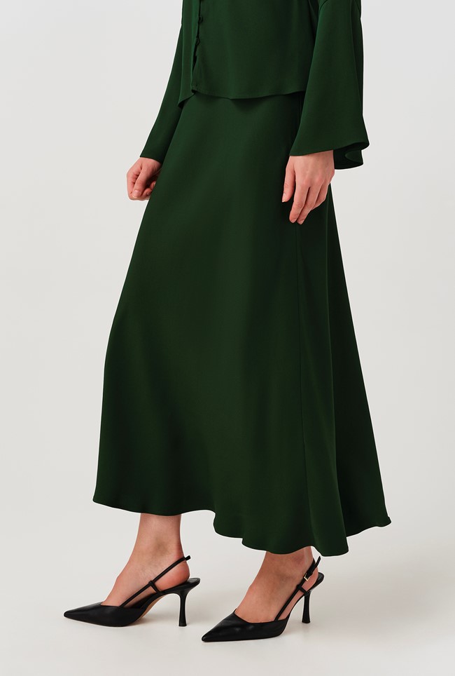 Lyra Midi Satin Skirt