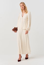 Lyra Midi Satin Skirt