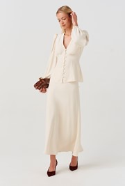 Lyra Midi Satin Skirt