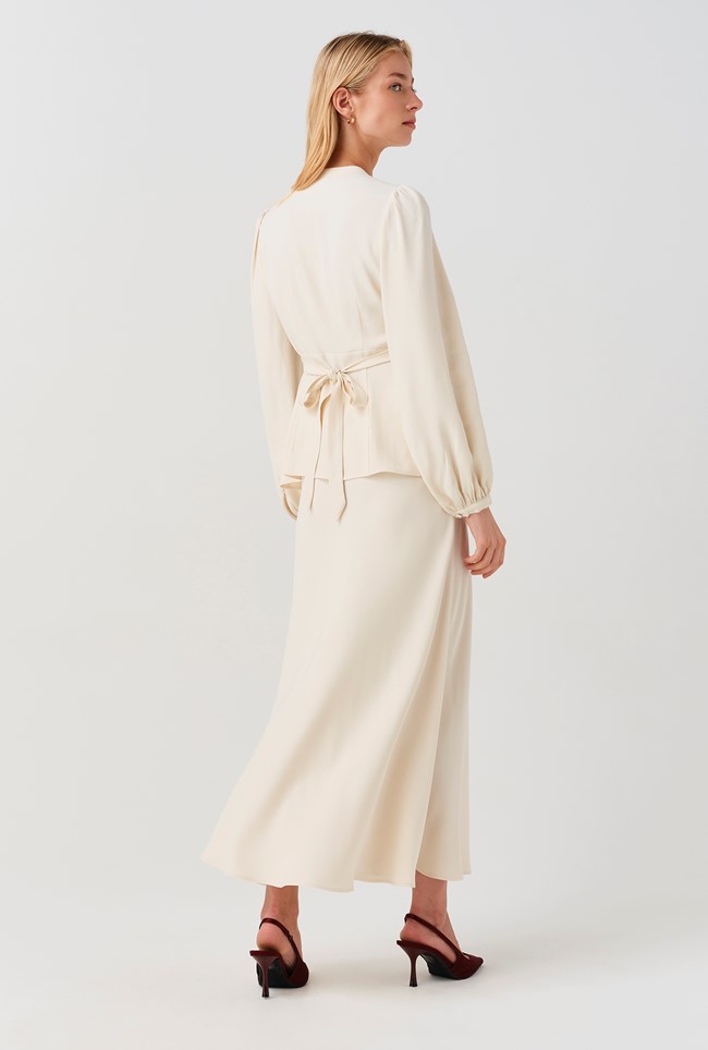 Lyra Midi Satin Skirt