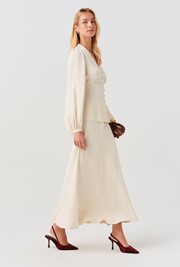 Lyra Midi Satin Skirt