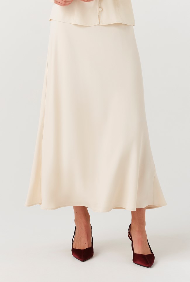 Lyra Midi Satin Skirt