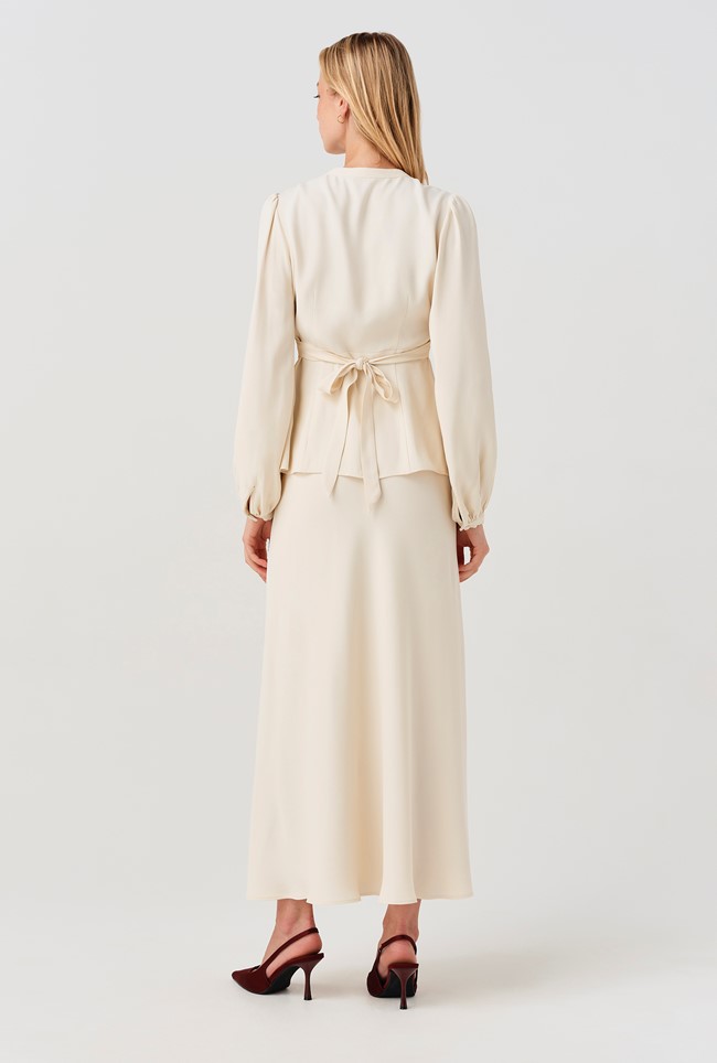 Lyra Midi Satin Skirt