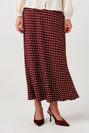 Lyra Spot Midi Satin Skirt