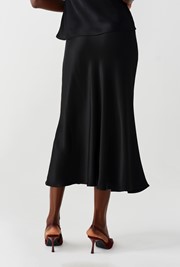 Luna Satin Midi Slip Skirt
