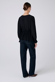 Tabitha Crepe Tie Waist Blouse