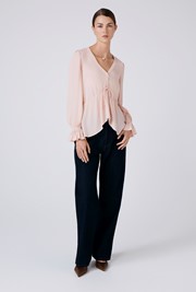 Tabitha Crepe Tie Waist Blouse