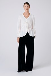 Tabitha Crepe Tie Waist Blouse