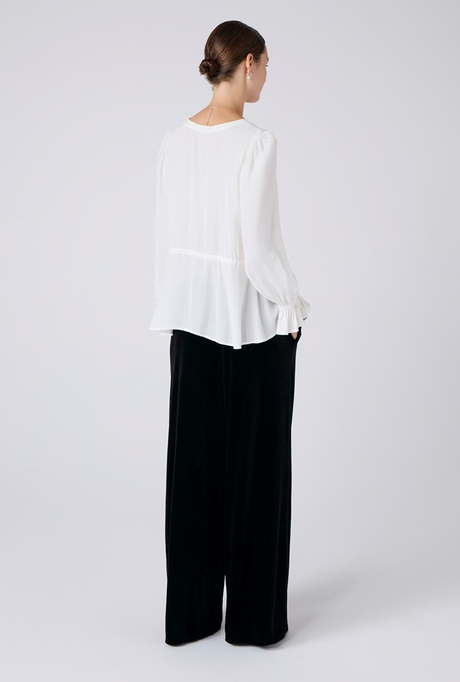 Tabitha Crepe Tie Waist Blouse