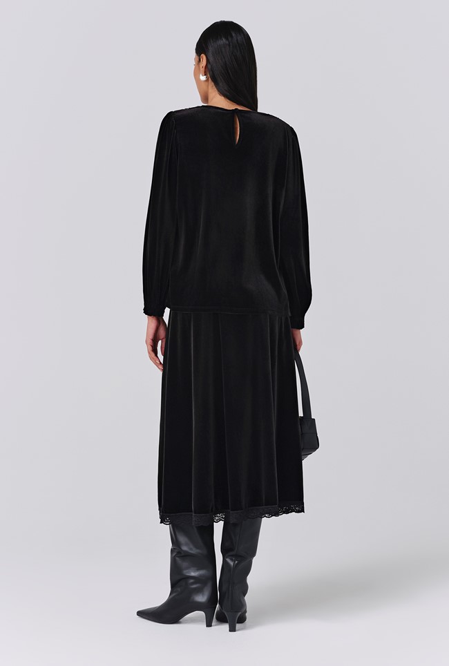 Haidee Velvet Doll Neck Top