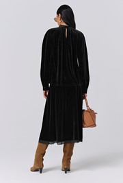 Athena Velvet High Neck Top