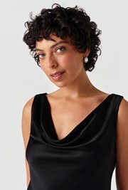 Nyla Cowl Neck Satin Top