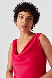 Nyla Cowl Neck Satin Top